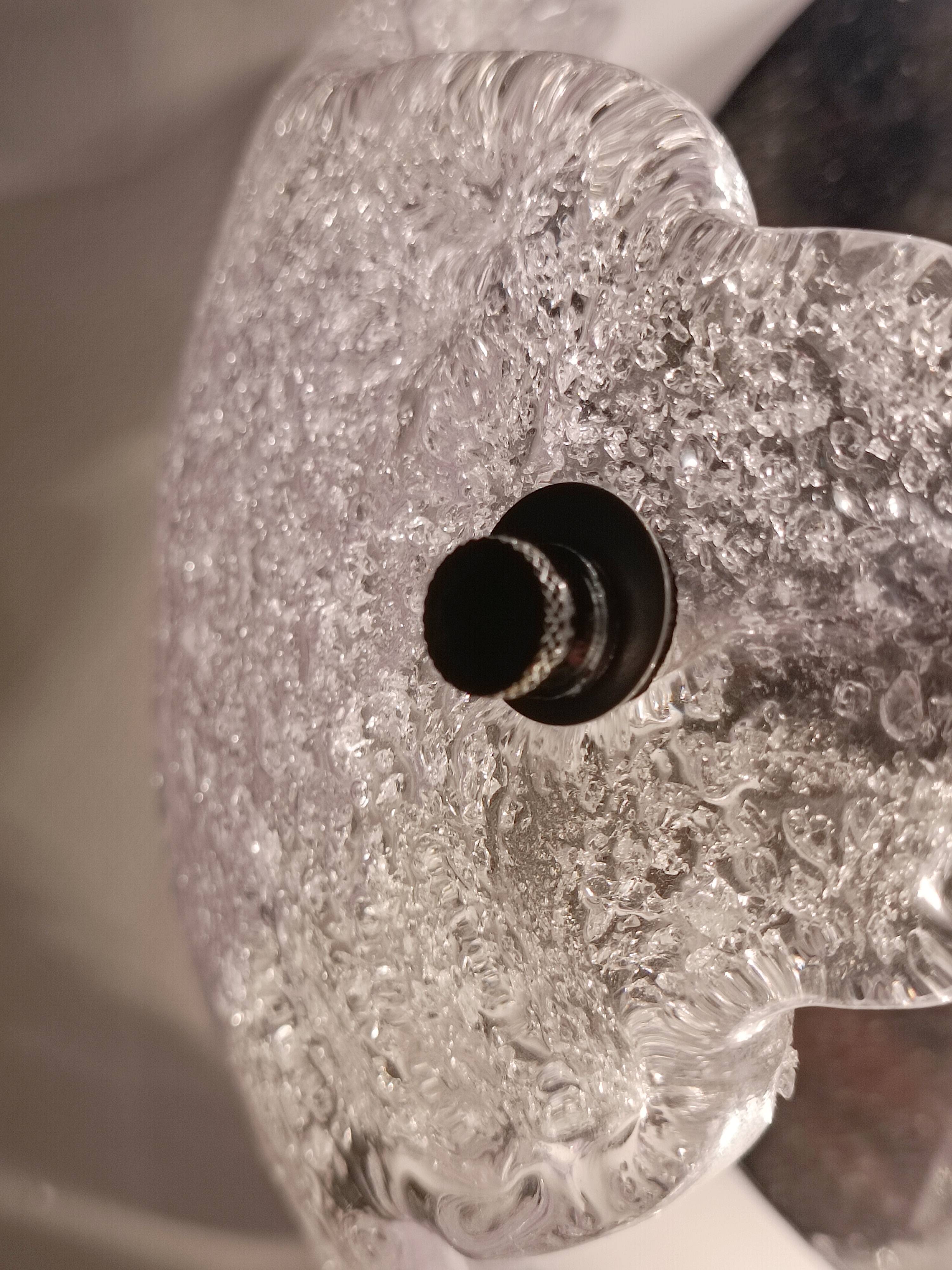 Murano ice glass wall light by Mazzega 1970s