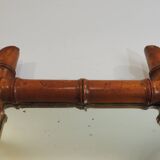 Antique mercury mirror in turned bamboo-style wood – Rare 19th century piece