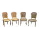 Chaises cannage et velours