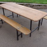 Brewery folding table & 2 benches