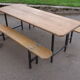 Brewery folding table & 2 benches