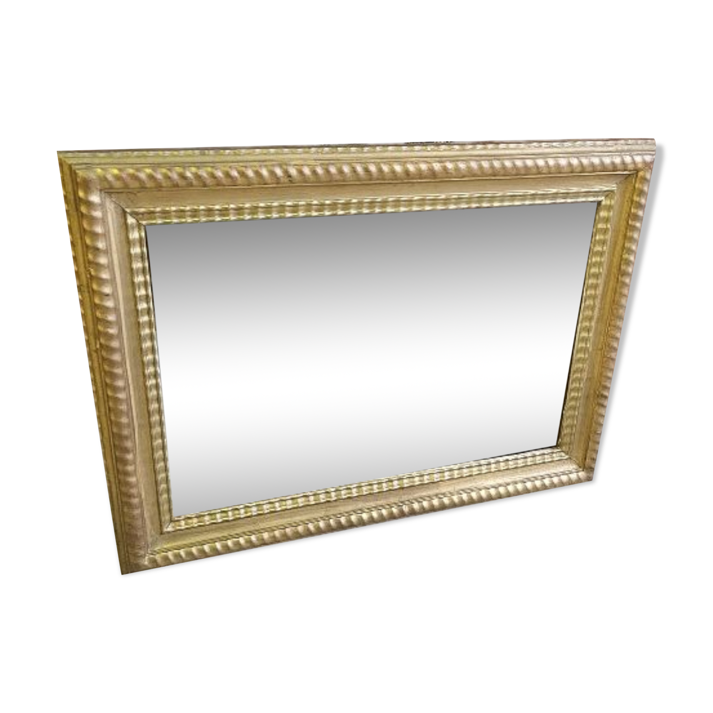 Rectangular old golden mirror