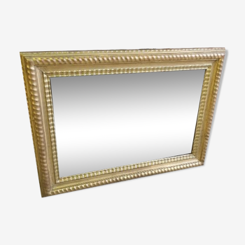 Miroir rectangulaire dore ancien