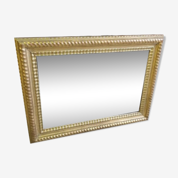Rectangular old golden mirror