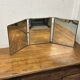 Large vintage barber's triptych mirror 1960
