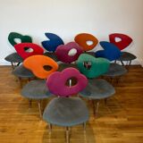 10 vintage Giorgio Saporiti chairs