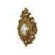 Classic Vintage Butler Mirror Gold Baroque Frame Witch's Eye Fifties