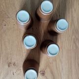 cups or glasses of enamelled sandstone, set of six