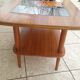 Scandinavian ceramic and teak design vintage coffee table
