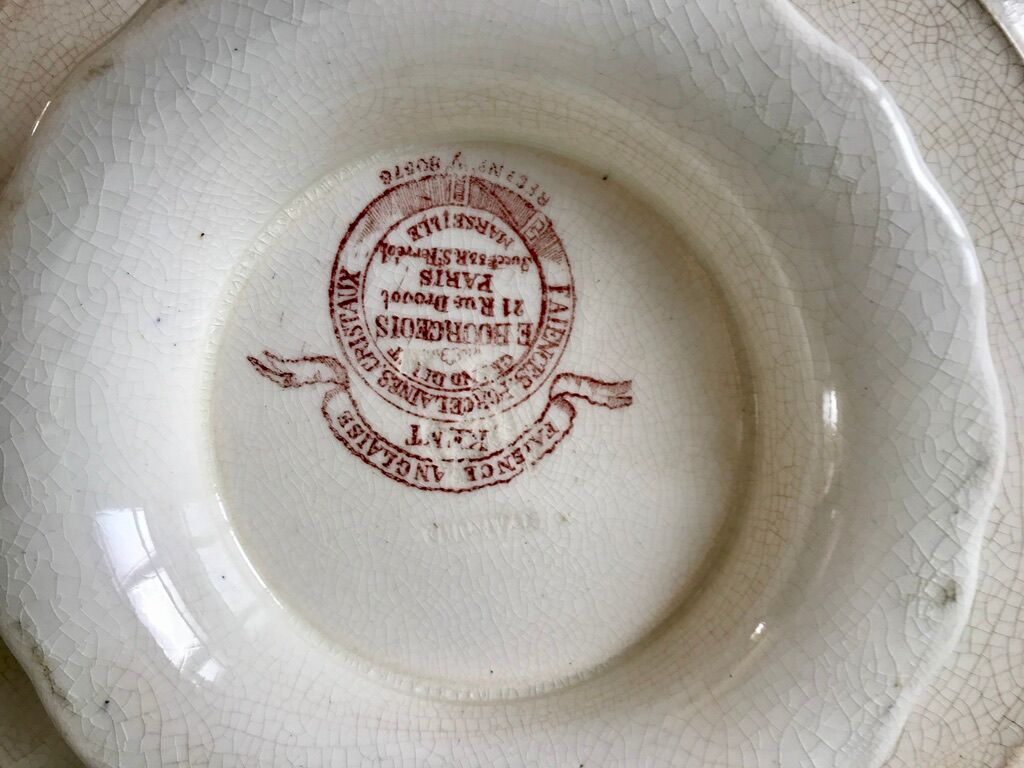 Compotier bottom Iron Earth F. Bourgeois English style Kent late nineteenth century