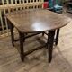 Solid wood farmhouse table with drop-leaves