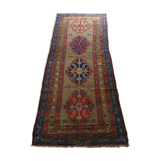 Tapis persan ancien de couloir Heriz  249  x  98   cm