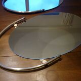 2 bathroom mirrors in silver oval holders