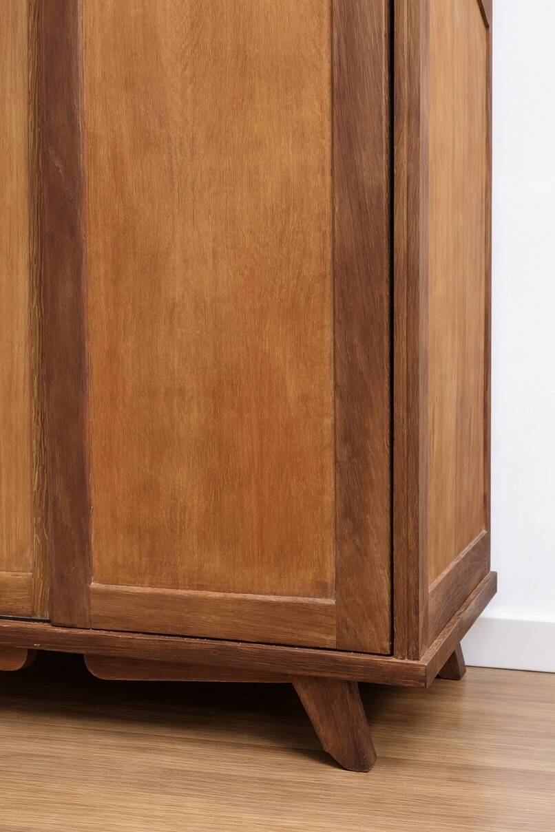 Scandinavian wooden wardrobe