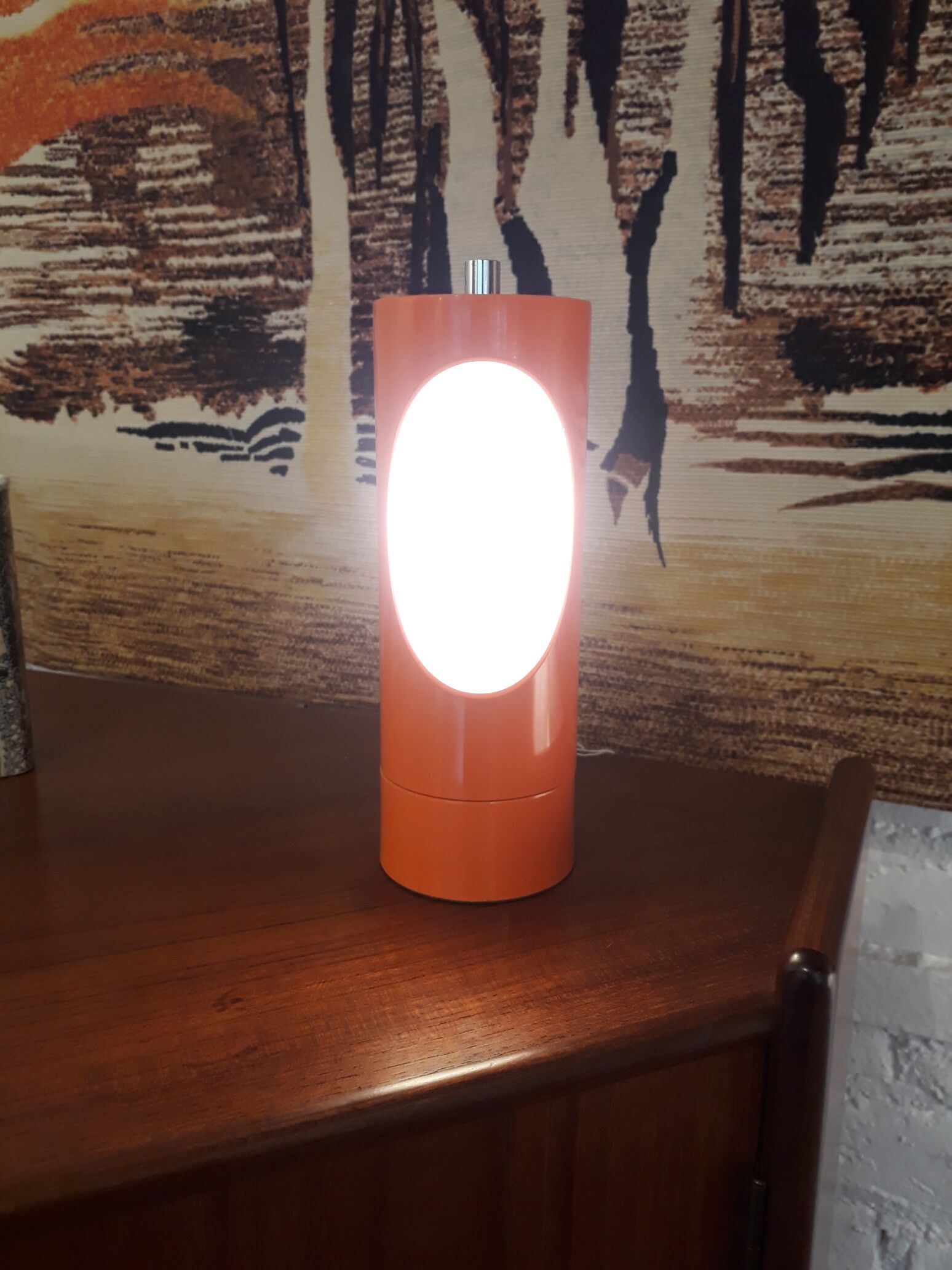 Space Age orange lamp