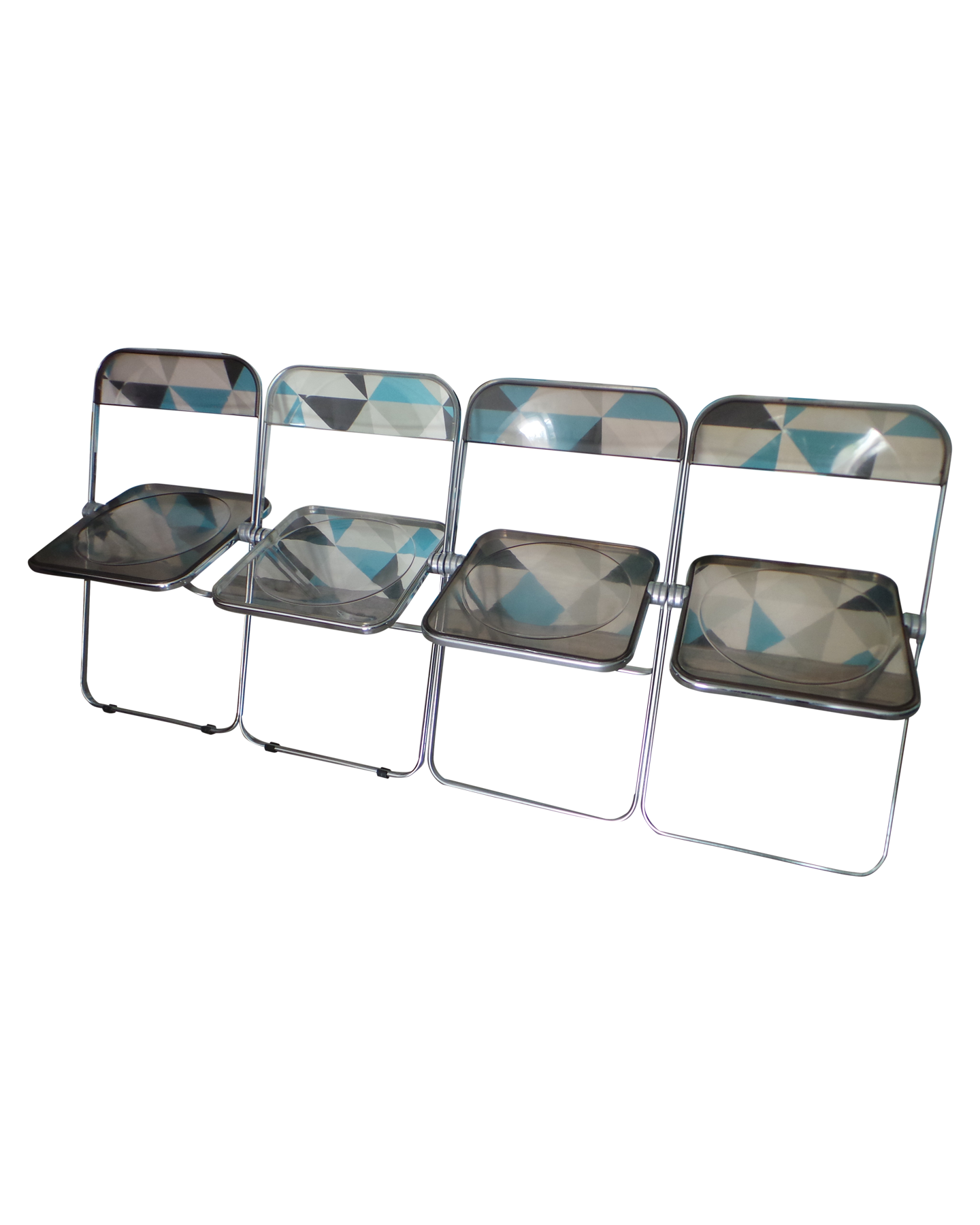 Set 4 chairs plia by Giancarlo Piretti for Castelli