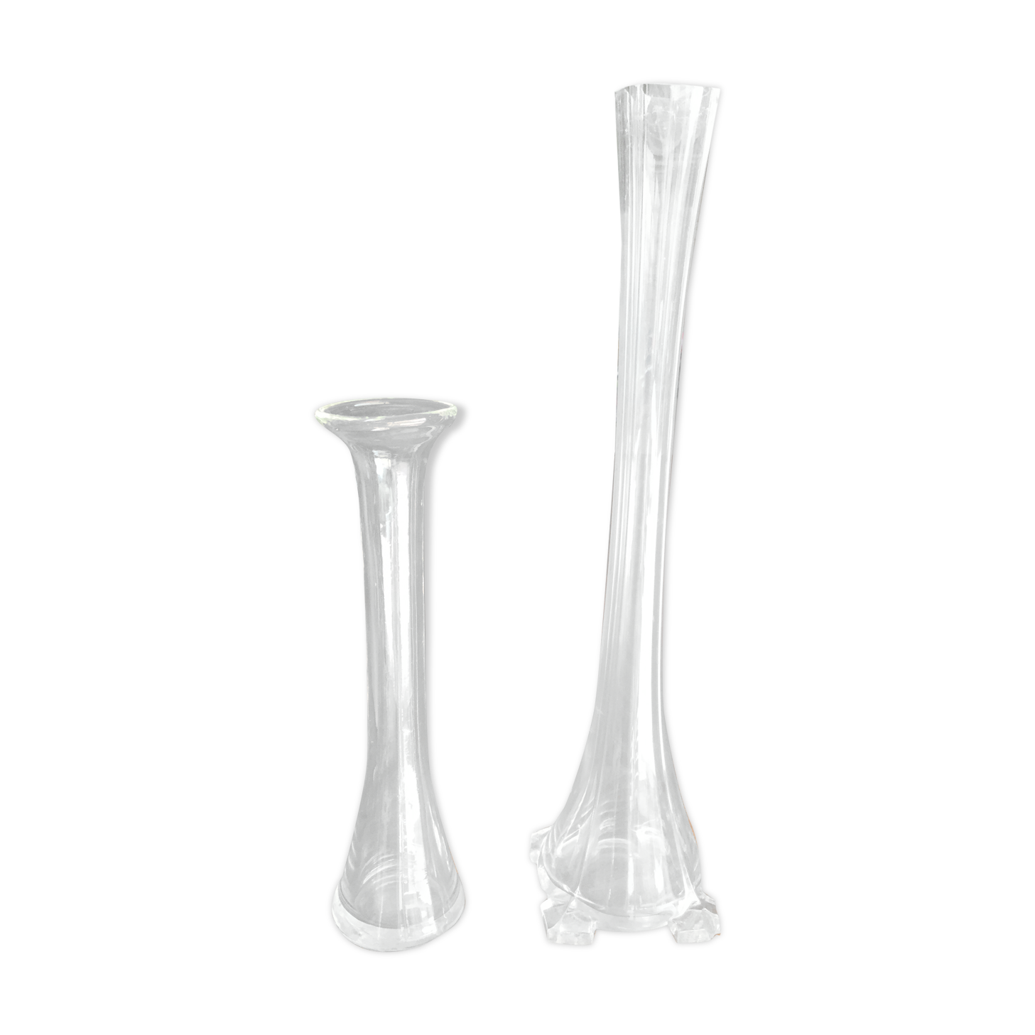 Duo of ancient soliflore vases