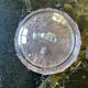 W.Germany crystal cheese cover on tray dimensions: height -15cm- diameter -22cm-