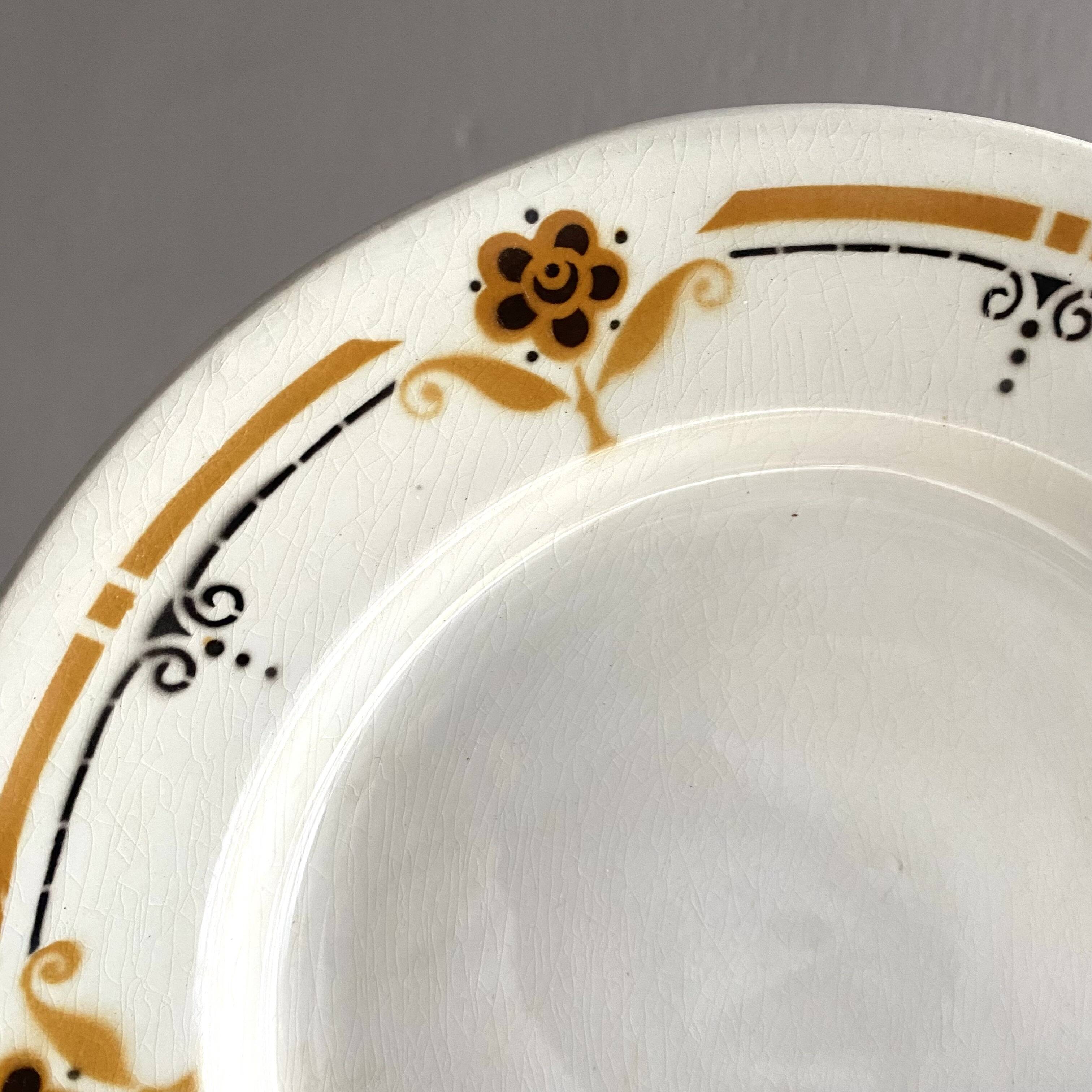 Soup plates from the 60s, Luneville earthenware