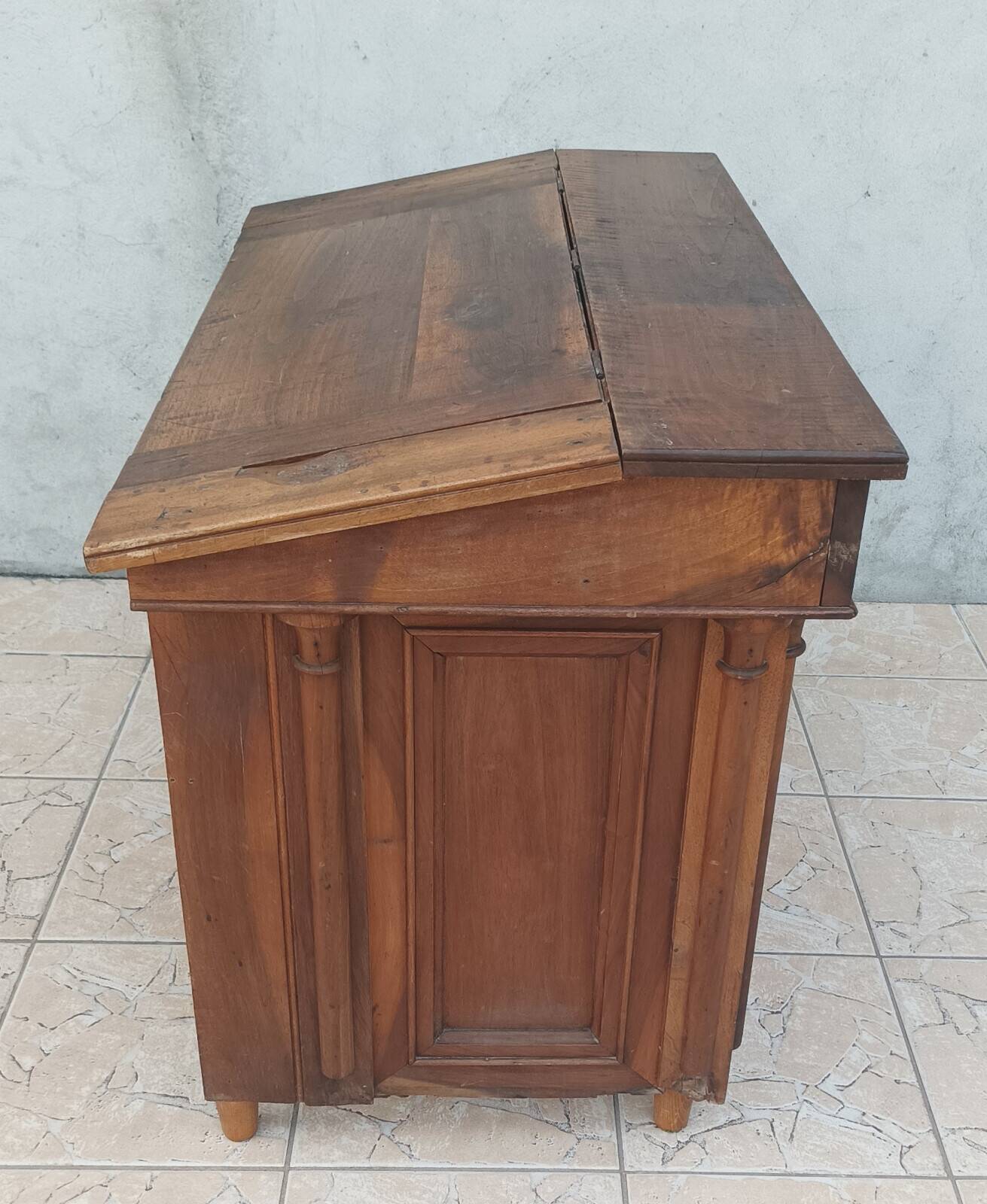 19th-century walnut writing desk.