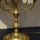 Copper candlesticks adapted as bedside lamps, the pair.