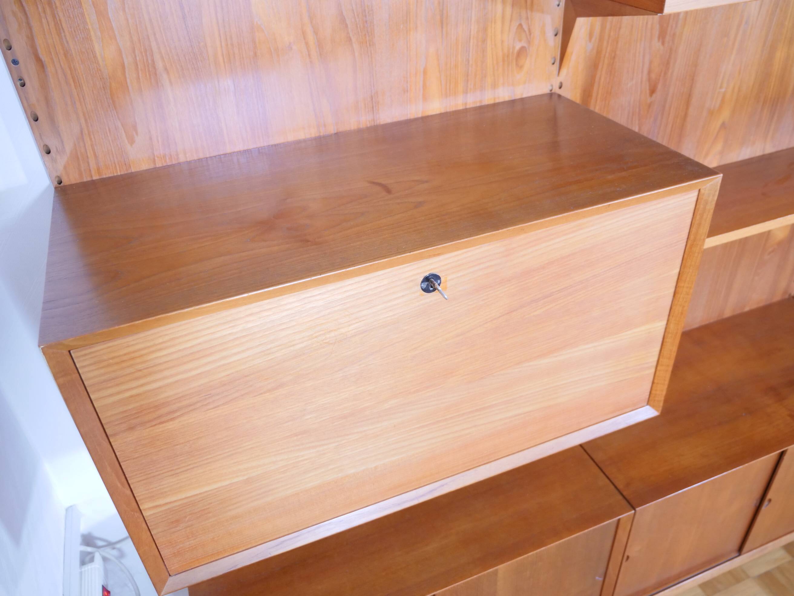 Modular teak shelving system by Poul Cadovius for Cado, 23 Set, 1960s