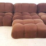 Mario Bellini Camaleonda Modular Sofa In Brown Velvet By C&B Italy 1970s
