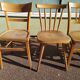 Lot of 4 luterma wood bistrot chairs years 50/60