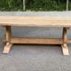 Renovated 19th century solid oak monastery dining table 200cm