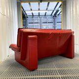 Nicoletti Salotti - 2-seater red leather sofa