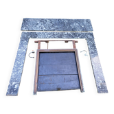Mid-19th century grey marble fireplace.