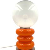 Space Age Orange Murano glass table lamp 1970s