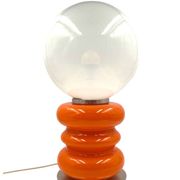Space Age Orange Murano glass table lamp 1970s