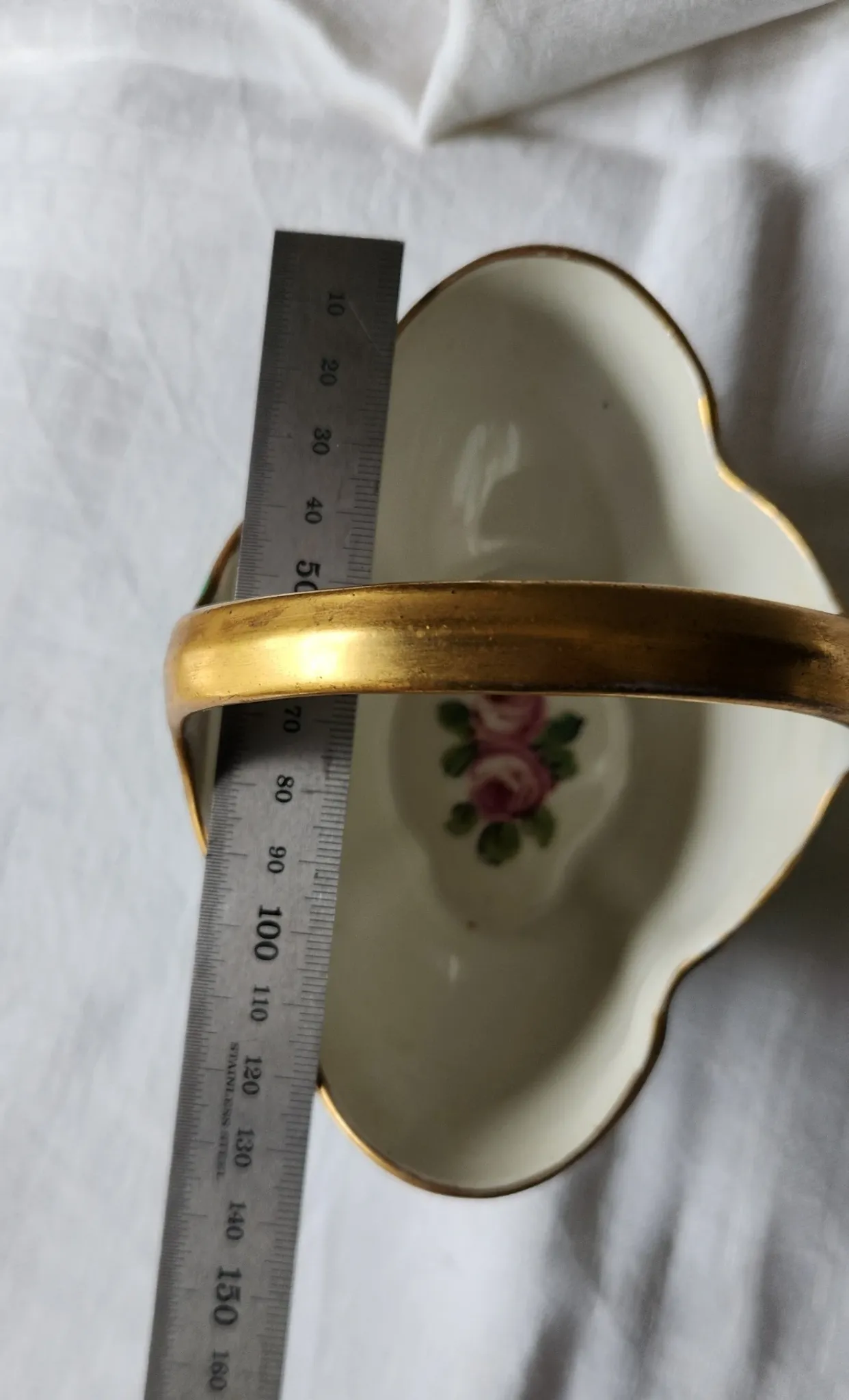 Old Limoges porcelain basket