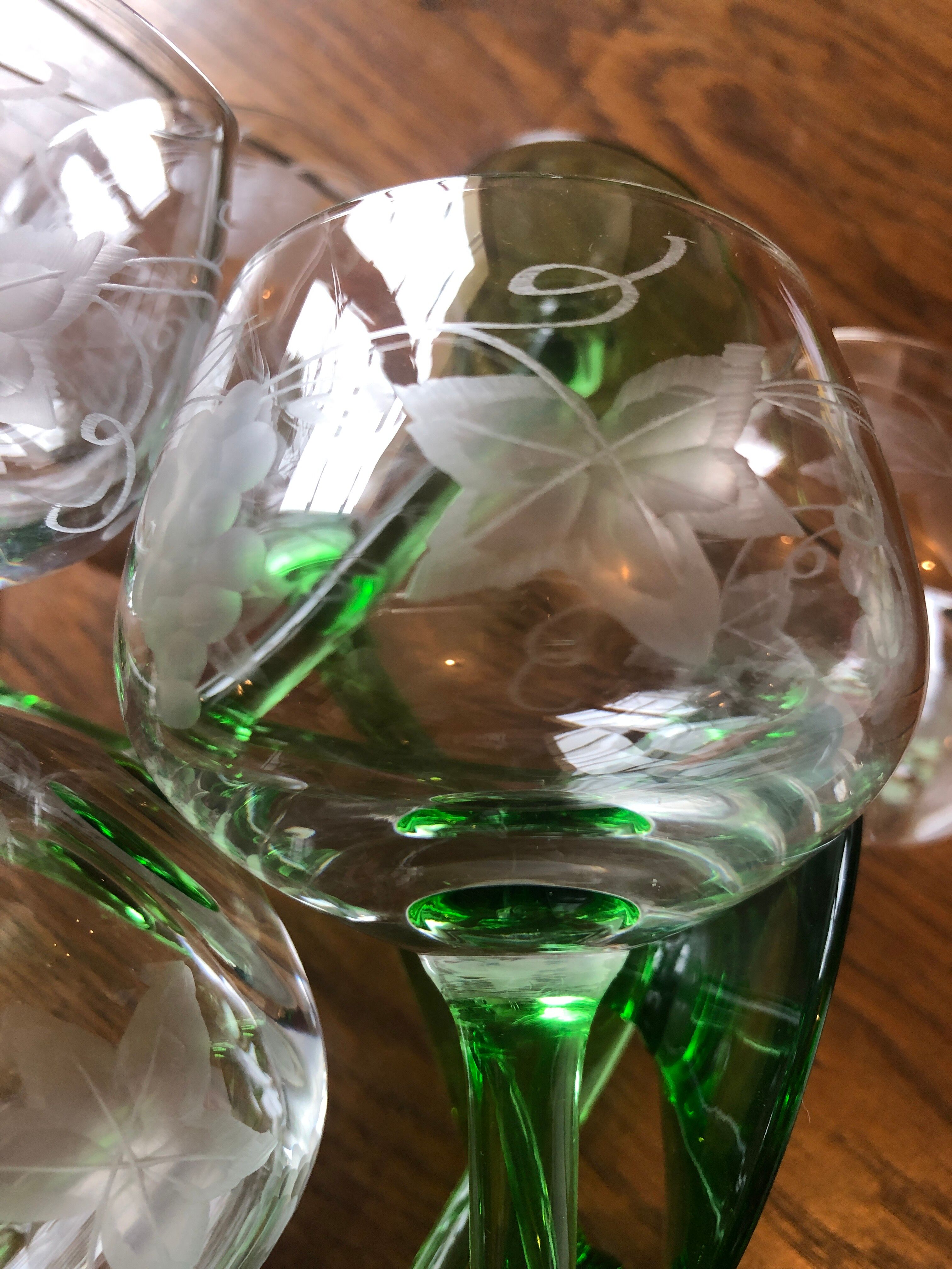 6  verres "ballon" vin d'Alsace cristal