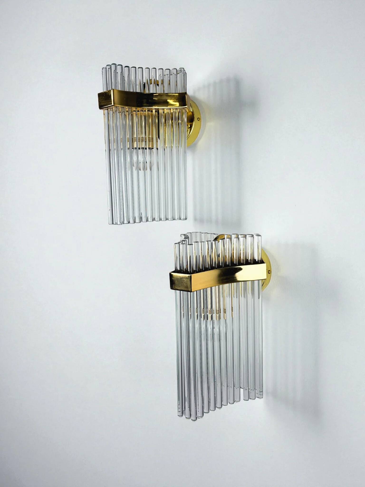 Pair of Gaetano Sciolari wall lights for Lightolier, Italy, circa 1970s