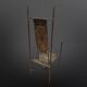 Copper and brass throne chair by Cor de Ree, Netherlands 1990