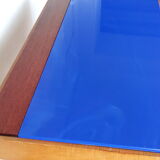 1950 blue opaline booster table