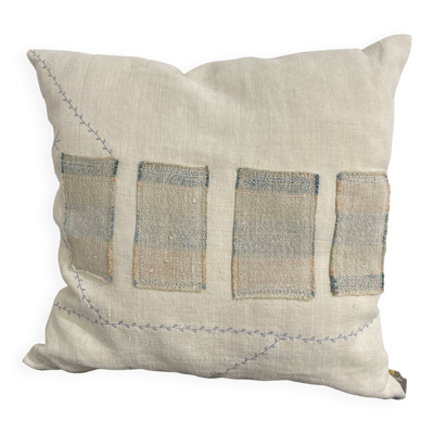 Coussin en toile toile ancienne style Kilim
