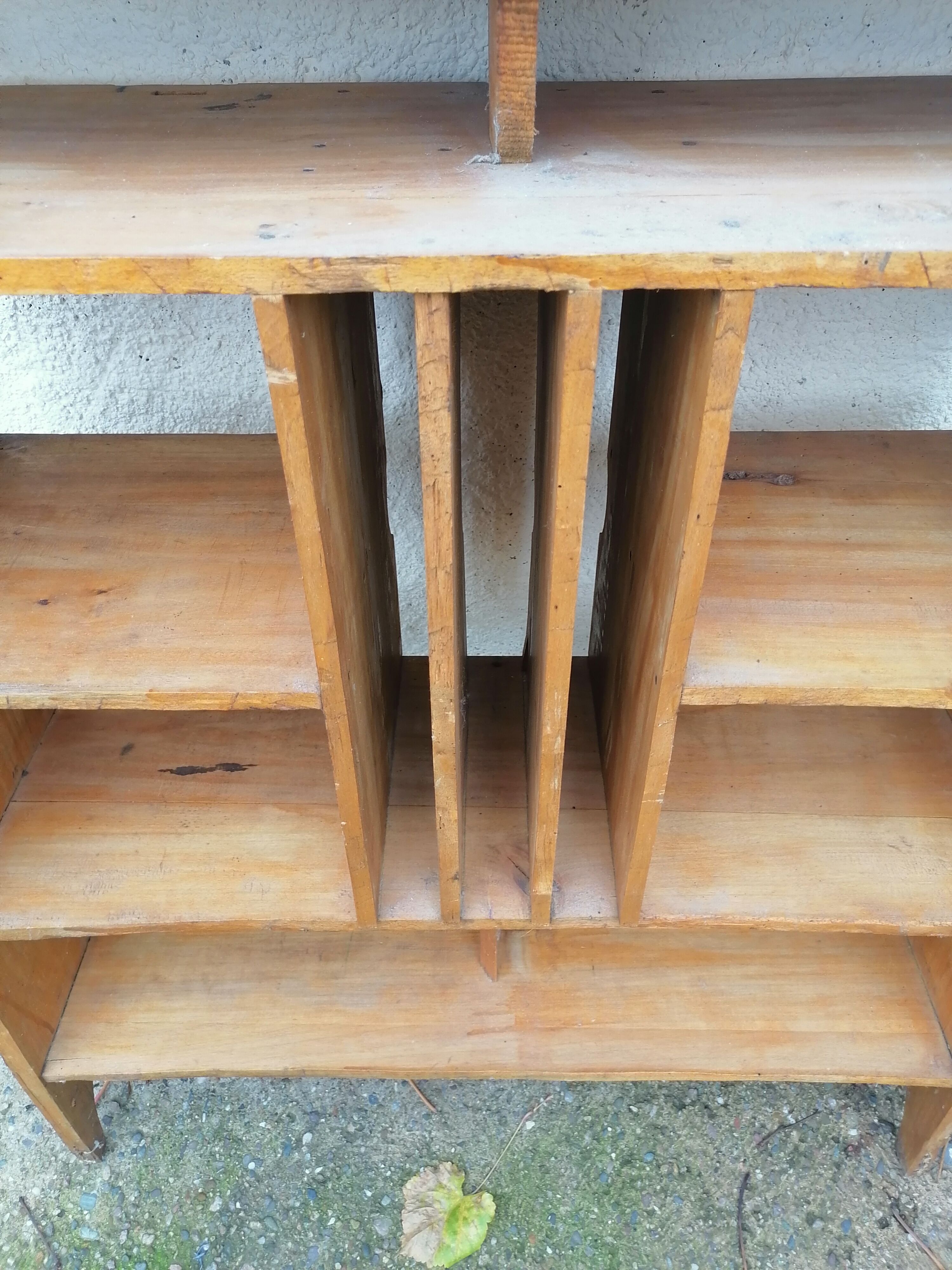 Shelf wood binder sorter hotel 1950 60