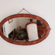 Old oval mirror, shabby chic