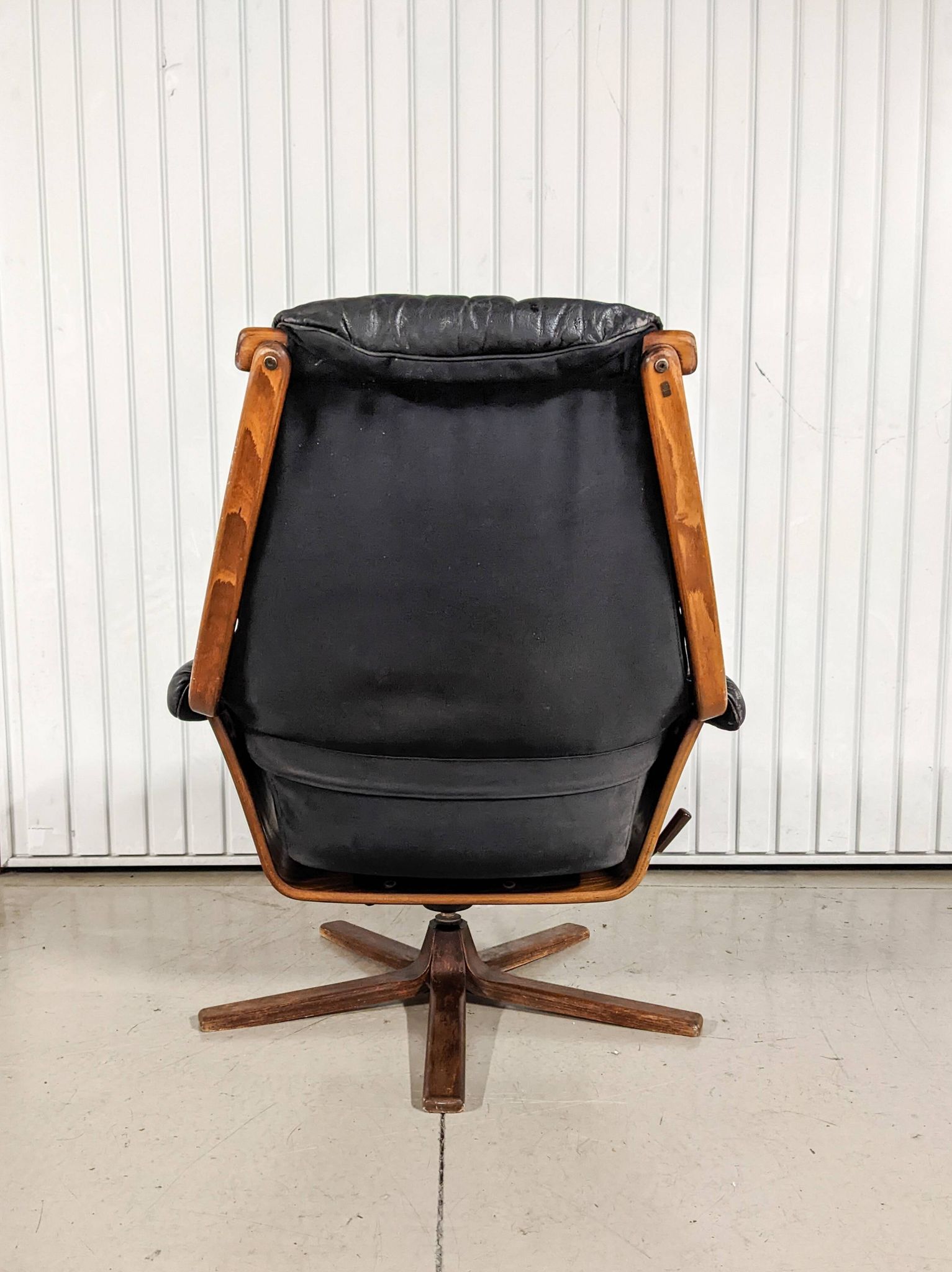 Vintage lounge armchair Gote Mobler 1960 swivel and reclining