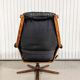 Vintage lounge armchair Gote Mobler 1960 swivel and reclining