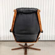 Vintage lounge armchair Gote Mobler 1960 swivel and reclining