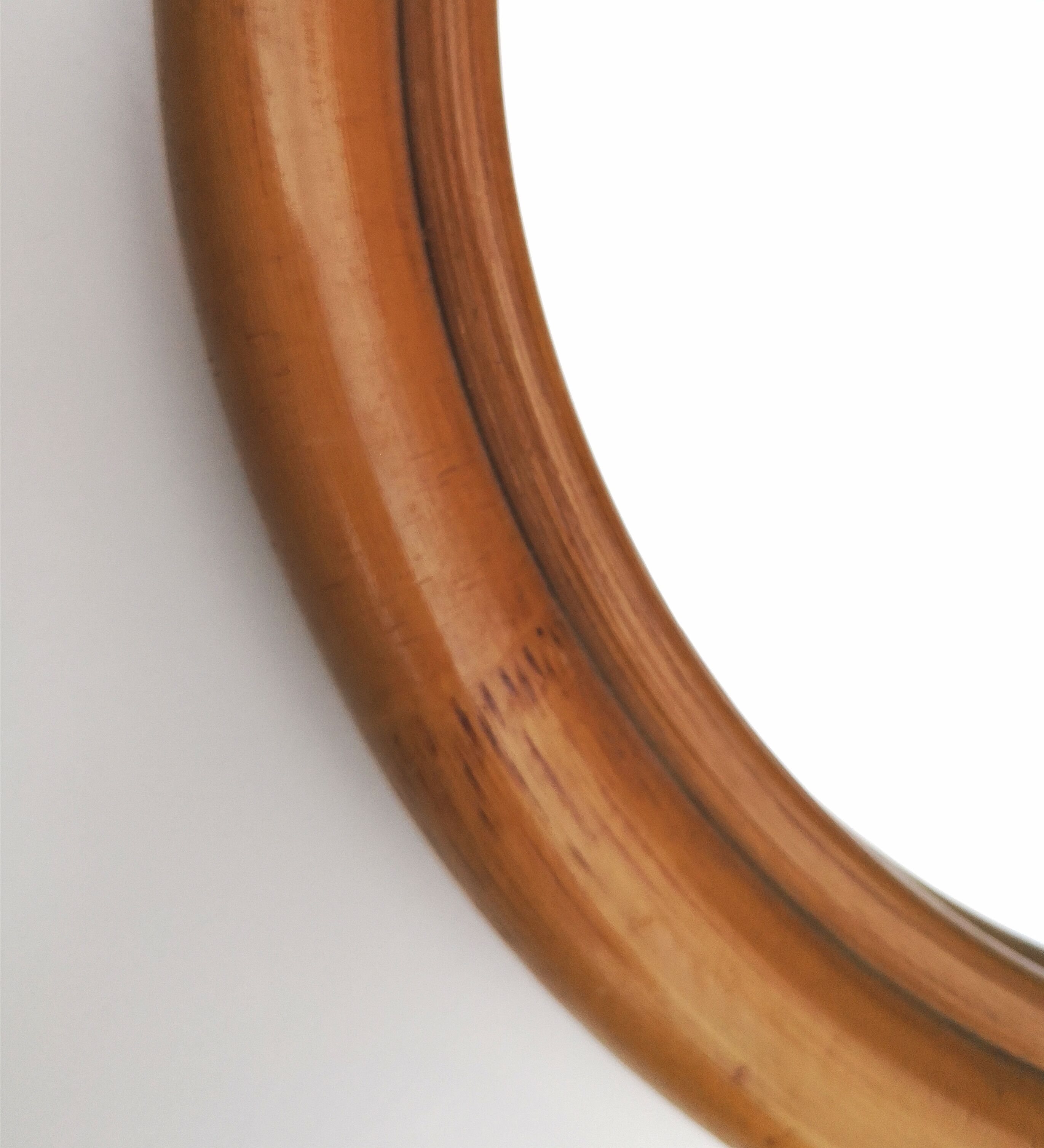 Vintage "apple" mirror in rattan