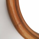 Vintage "apple" mirror in rattan