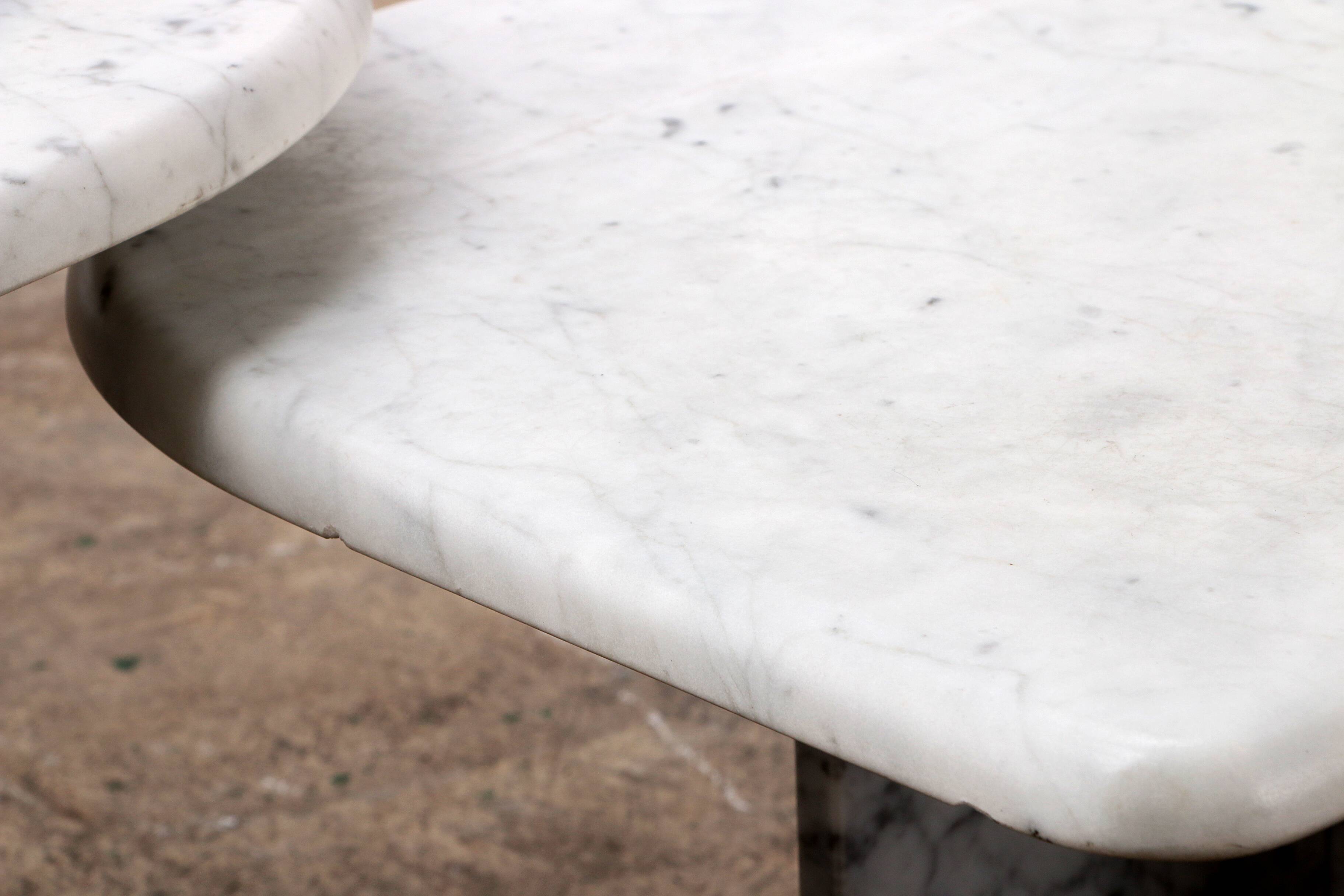 Set of Two Marble Tables - Italian Design, 1980s