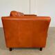 Vintage danish cognac leather sofa