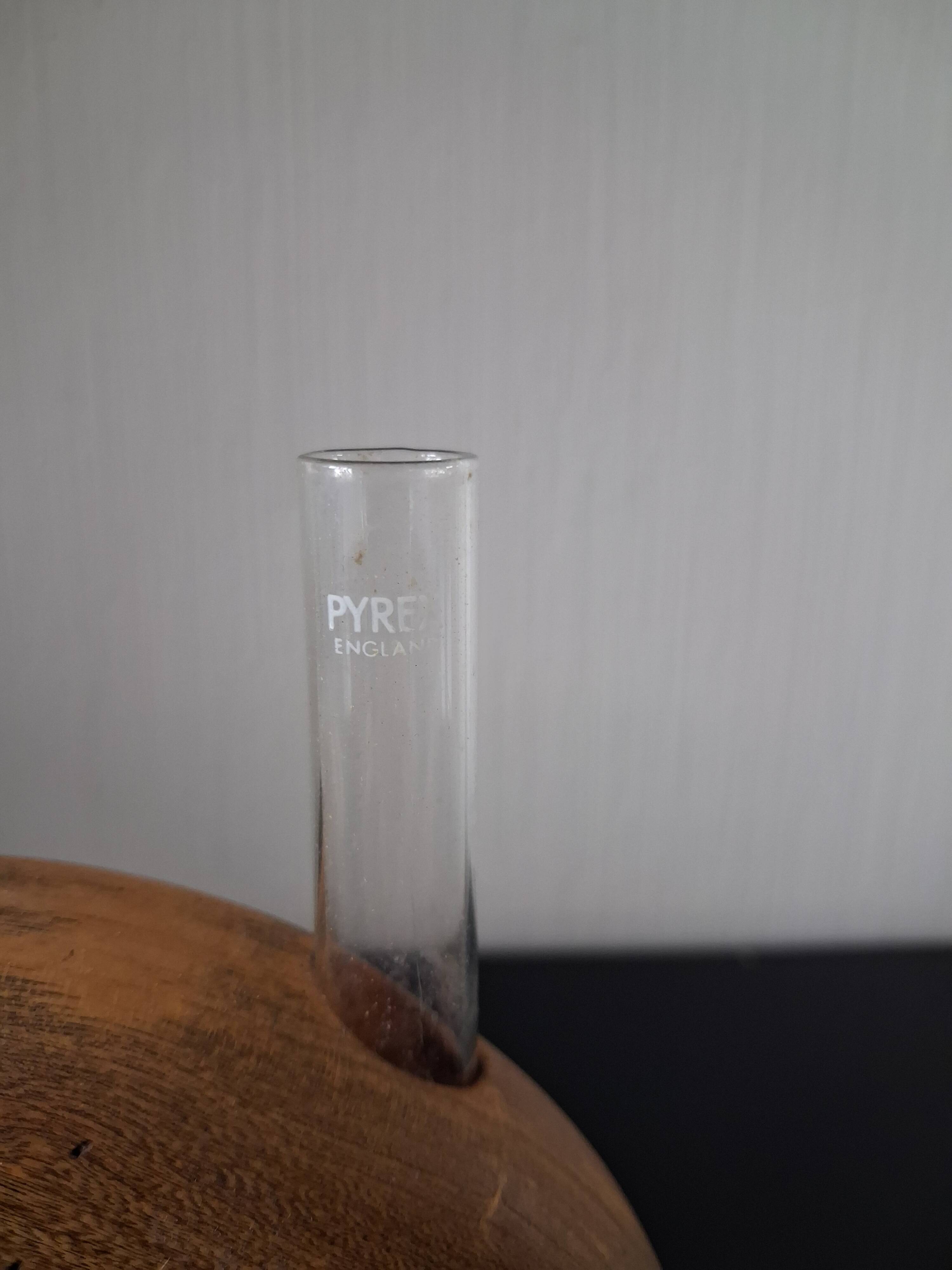 Turned wooden donut soliflore vase