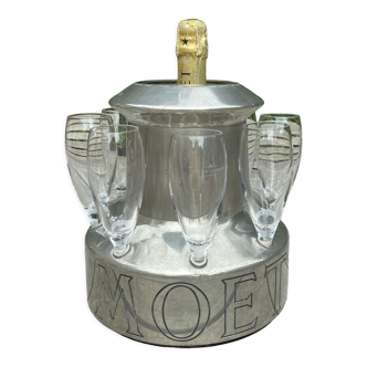 Moet&Chandon Vintage Champagne bucket and glasses